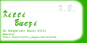kitti buczi business card